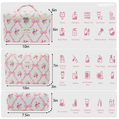 ensemble de trois sacs maquillage pour trier pinceaux et produits