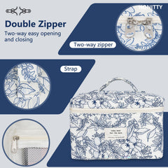 Honitty sac voyage maquillage patchwork floral – léger et durable