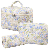Trousse honitty matelassée fleuri pour rangement chic lors de vos déplacements.