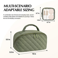 honitty trousse Puffy montrant l'organisation en compartiments multiples