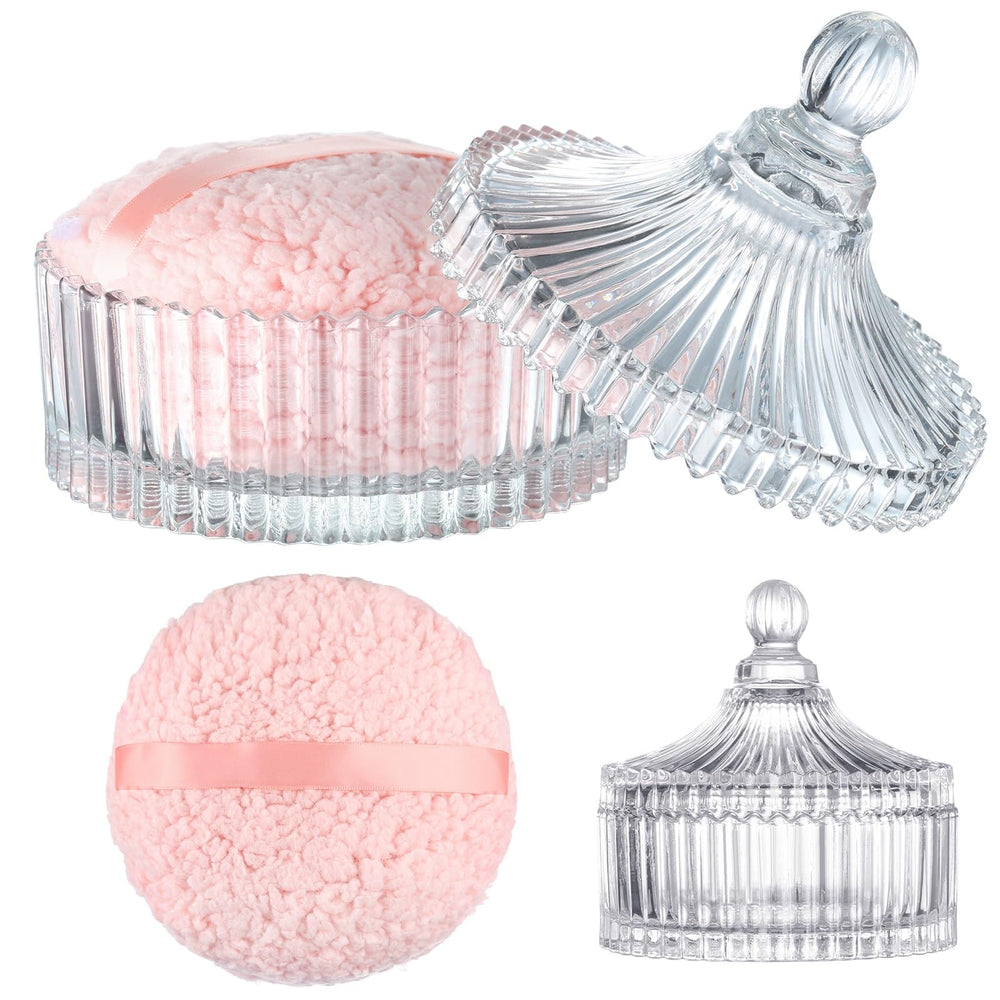 Pot-poudre en verre HONSIO pour rangement élégant et durable.