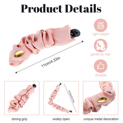 Barrettes banane satin brun Hoojoot, maintien sûr pour cheveux fins tout au long de la journée.