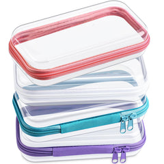 Hoolerry coffrets transparents 4 pièces pour maquillage et petites fournitures.