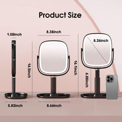 Horyliin miroir bureau 10x, gros plan clair des détails peau et cils.