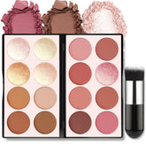 HOSAILY palette fard rouge 16 couleurs pour un blush naturel et lumineux