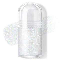 HOSAILY Roll-on paillettes holographiques pour visage et corps, effet irisé portable