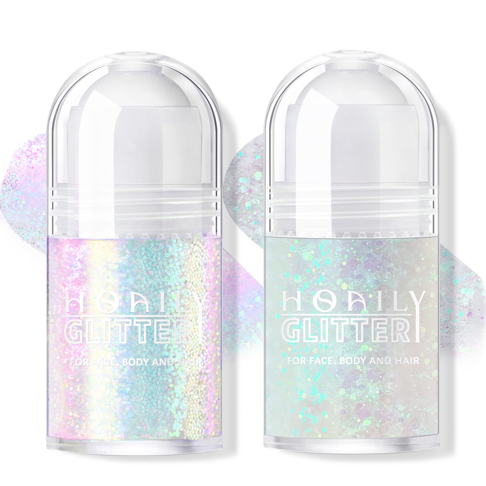 HOSAILY rouleau-paillettes roses, éclat durable pour visage et corps.