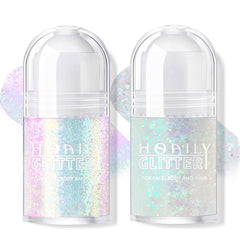 HOSAILY rouleau-paillettes roses, éclat durable pour visage et corps.