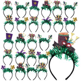 Hotop bandeaux Mardi Gras 24 pièces: assortiment varié pour votre look festif