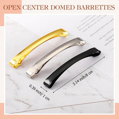 Barrette métallique Hotop centre ouvert doré, élégance et tenue stable au quotidien.