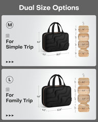 Organisateur de maquillage HOTOR compact, poches intérieures faciles d’accès pour le rangement.