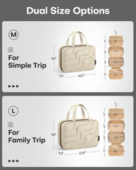 HOTOR sac de toilette multi-poches organisation, rangement clair des articles de toilette