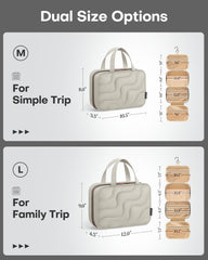 HOTOR sac de toilette intérieur multi-poches pour organiser les articles et prévenir les fuites.