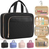 Trousse HOTOR de voyage avec poches multiples pour organiser maquillage et articles de toilette.