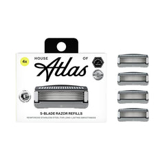 House of Atlas lames: cinq lames pour un rasage lisse et proche.
