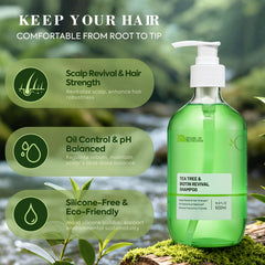 Ingrédients clarifiants du Shampoing arbre à thé House of Nutrition pour cheveux propres.