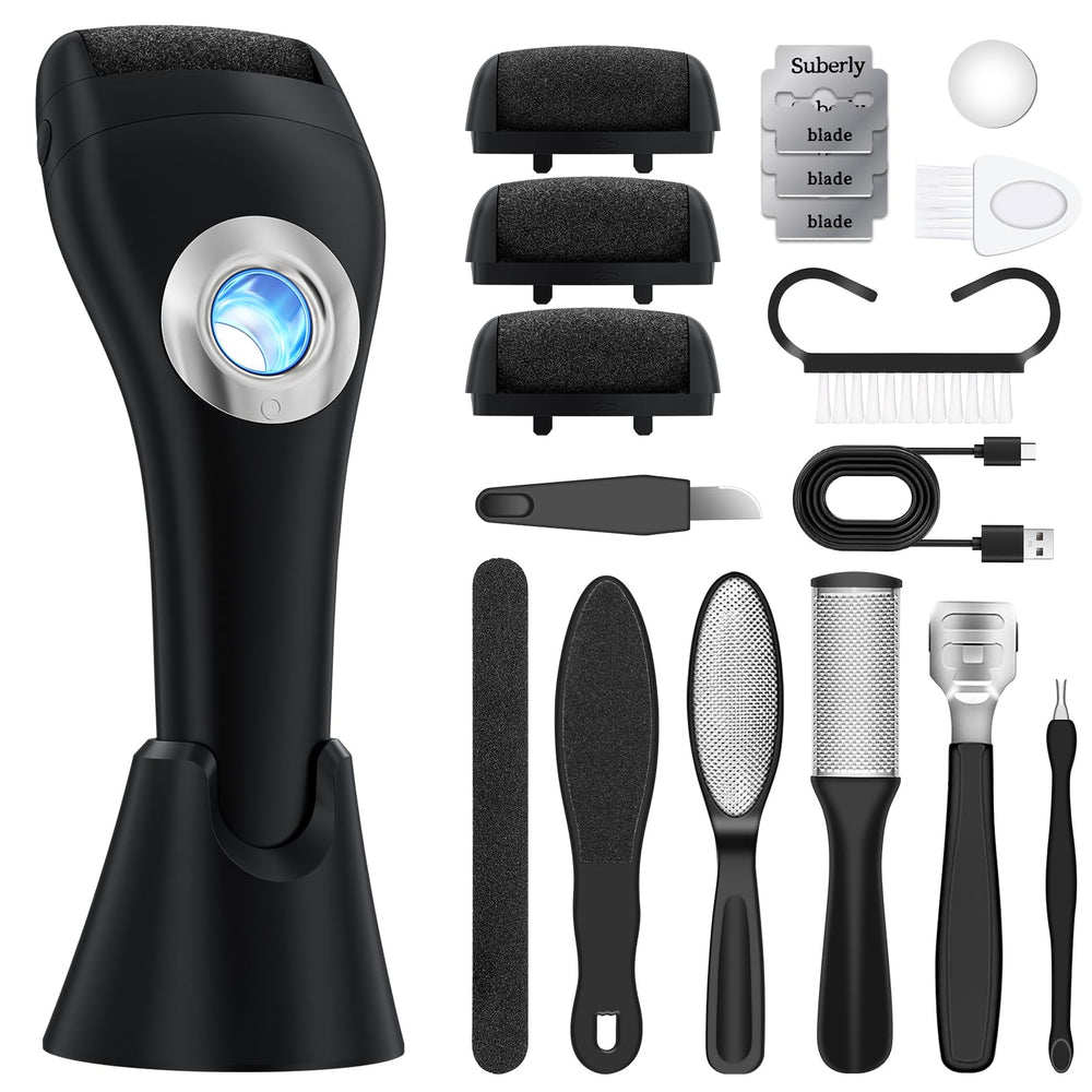 Hoxida Callus Remover pieds, vue avant, peau plus lisse après soin.