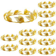 Hoypeyfiy couronne laurier doré 12 pièces, légère et élégante pour toutes les occasions.