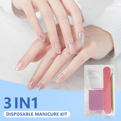 Lime à ongles mini rose Hozziii pour des bords nets.