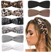 Huachi bandeau boho imprimé guépard, pratique et confortable pour les cheveux au quotidien.