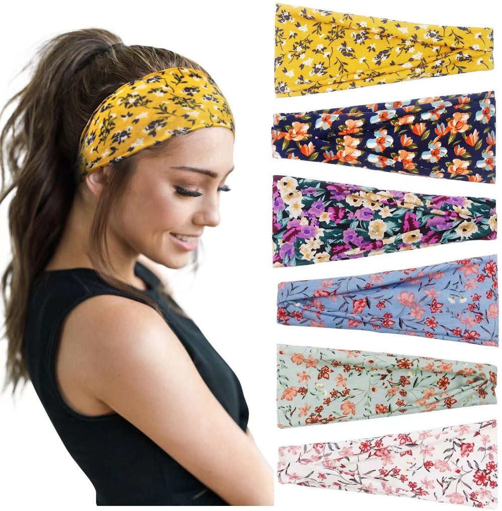 Bandeau Huachi fleuri Boho porté pour cheveux en place et élégant.