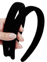 Bandeau Huachi noir en velours classique, élégant et polyvalent.