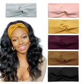 Huachi bandeau turban avec noeud classique, maintien élégant pour toute la journée.