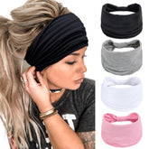 Bandeau large Huachi noir pour sport et confort quotidien.
