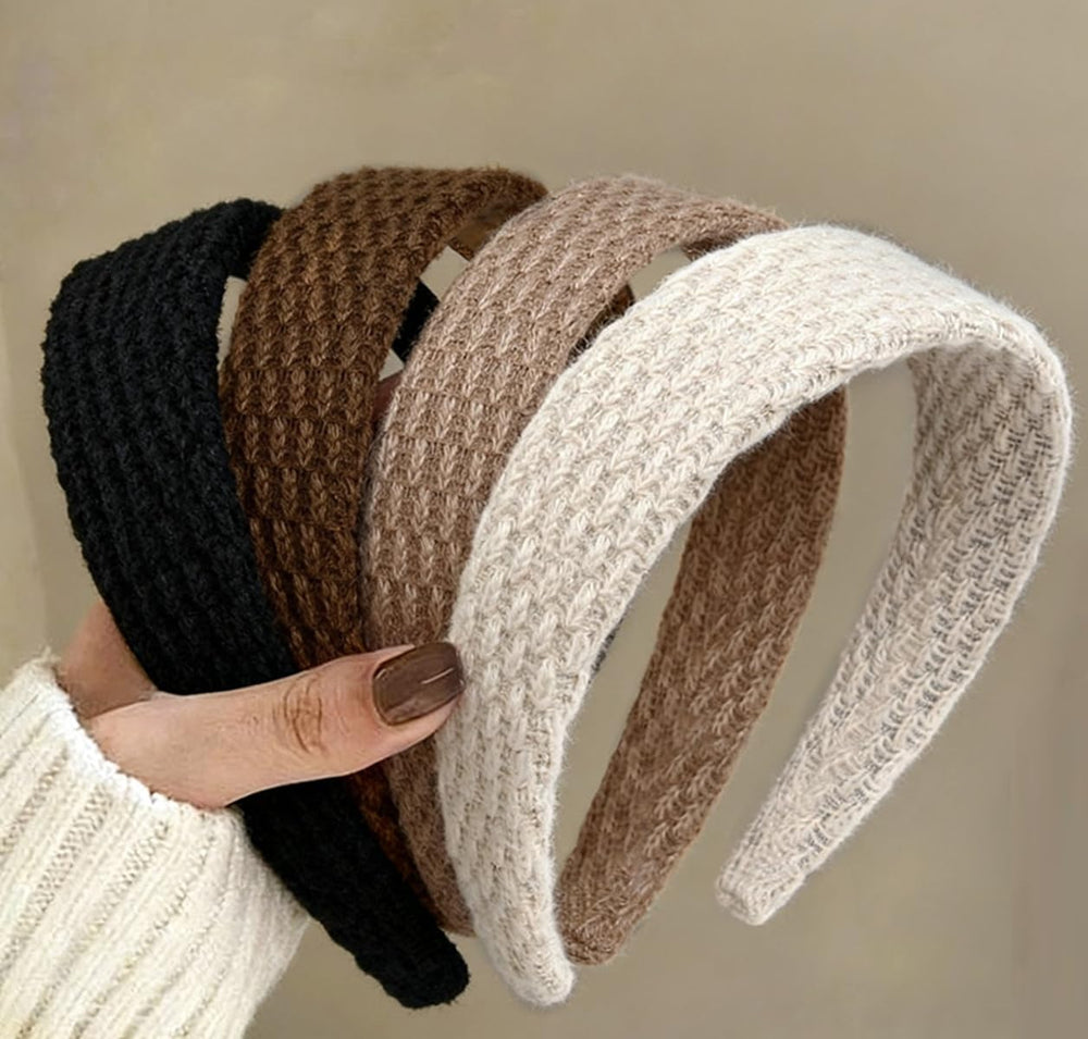 Huachi bandes-cheveux-tricot-mode: accessoire tendance pour un style 70s chic.