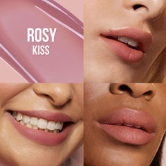 Huda Lip Blush Rosy Kiss fini matte naturel.