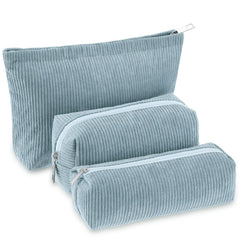 Trousse Huhumy en velours bleu, ensemble de 3 pièces, pratique pour le voyage