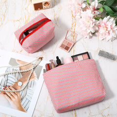 Trousse maquillage rouge grande Huhumy, grande capacité pour cosmétiques et outils.