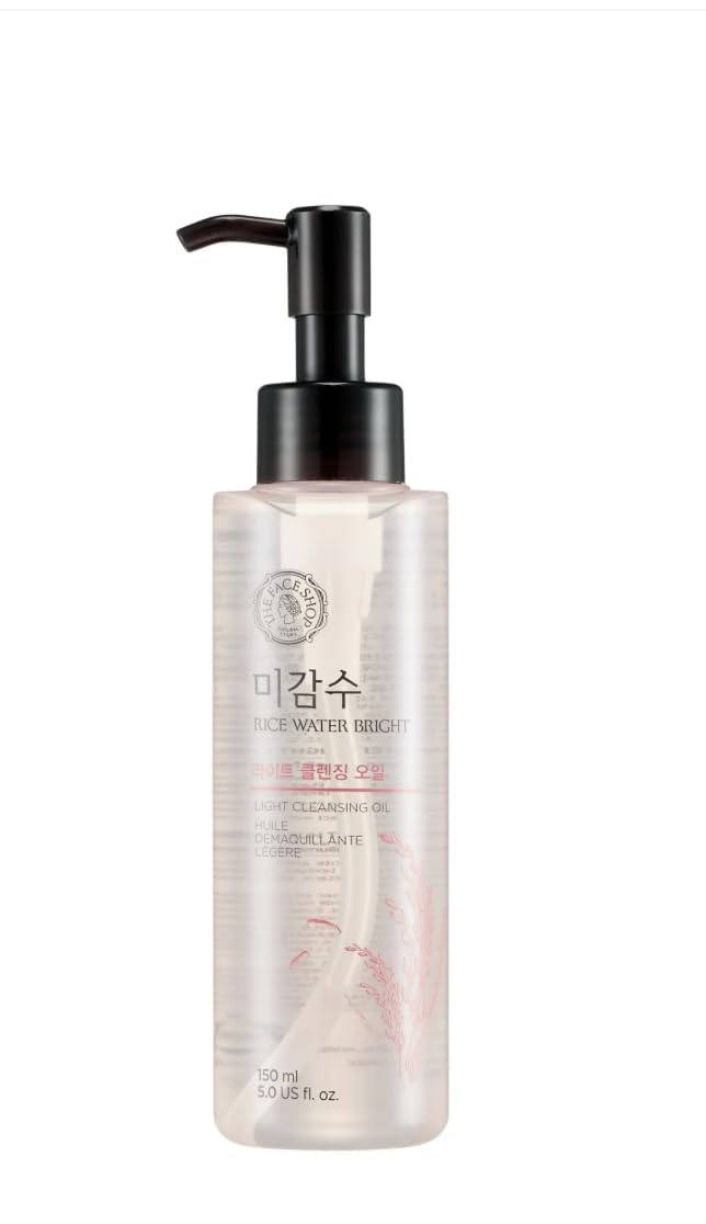 Rice Water Bright Light Cleansing Oil, bouteille élégante pour nettoyer et hydrater