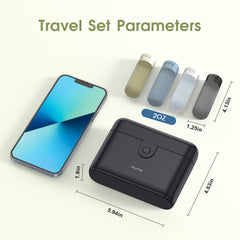 HUITAI bouteilles voyage 60 ml avec bouchons étanches pour éviter les fuites.