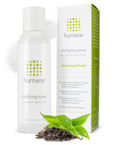 Humane Clarifying Toner bottle front designed for daily pore care and exfoliation.
