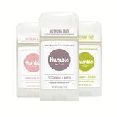 HUMBLE Patchouli Copal déodorant, bouteille prête, parfum durable.