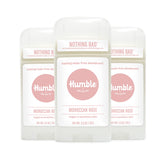 Déodorant Humble Brands sans aluminium Morocaine Rose en flacon, fraîcheur durable.