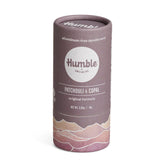 HUMBLE Originale Déodorant – ingrédients visibles pour une application douce et efficace.