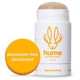 Hume Supernatural Amber Woods deodorant bottle on display for everyday use