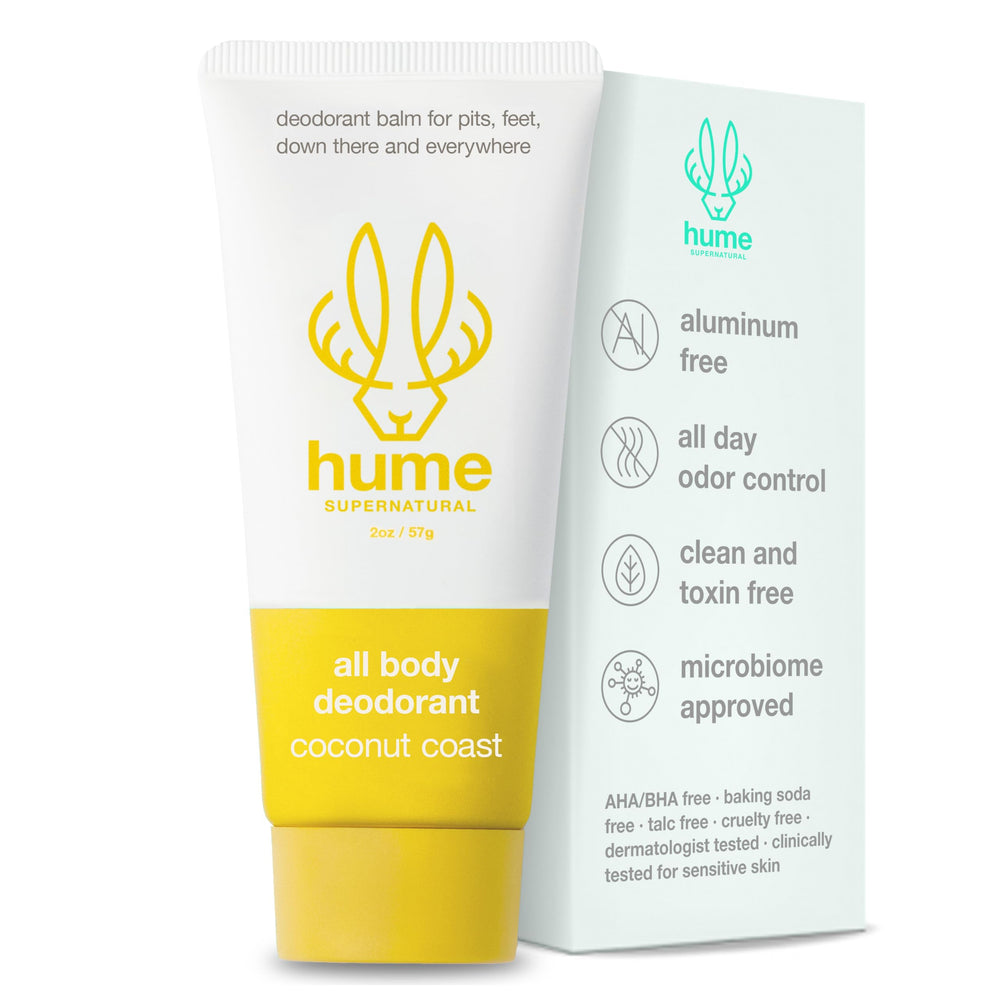 Hume Supernatural baume invisible pour le corps, application facile et fraîcheur durable.