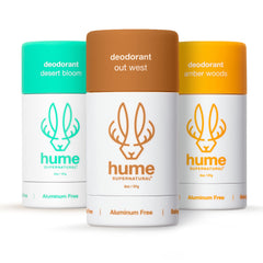Hume Supernatural Desert Bloom déodorant bille, emballage pratique et propre