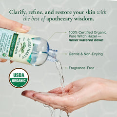 Humphreys Tonique clarifiant, peau hydratée et fraîche grâce à la formule biologique.