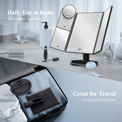 HUONUL Miroir maquillage 10x: retouches fines pour la finition.