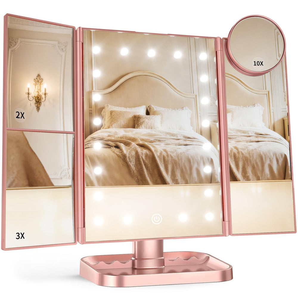HUONUL Miroir Maquillage: éclairage uniforme pour un maquillage précis.