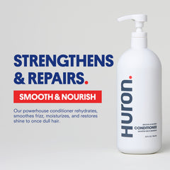 Texture crème du conditionneur Huron pour cheveux lisses et sans frisottis