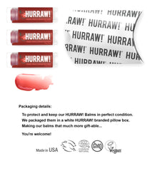 Hurraw! Tubes ovales en trio, application douce et pratique.