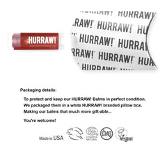 Hurraw! emballage boîte blanche mettant en valeur le produit.