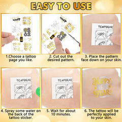 Tatouages Huskein application rapide: adhérence en 10–20 secondes.