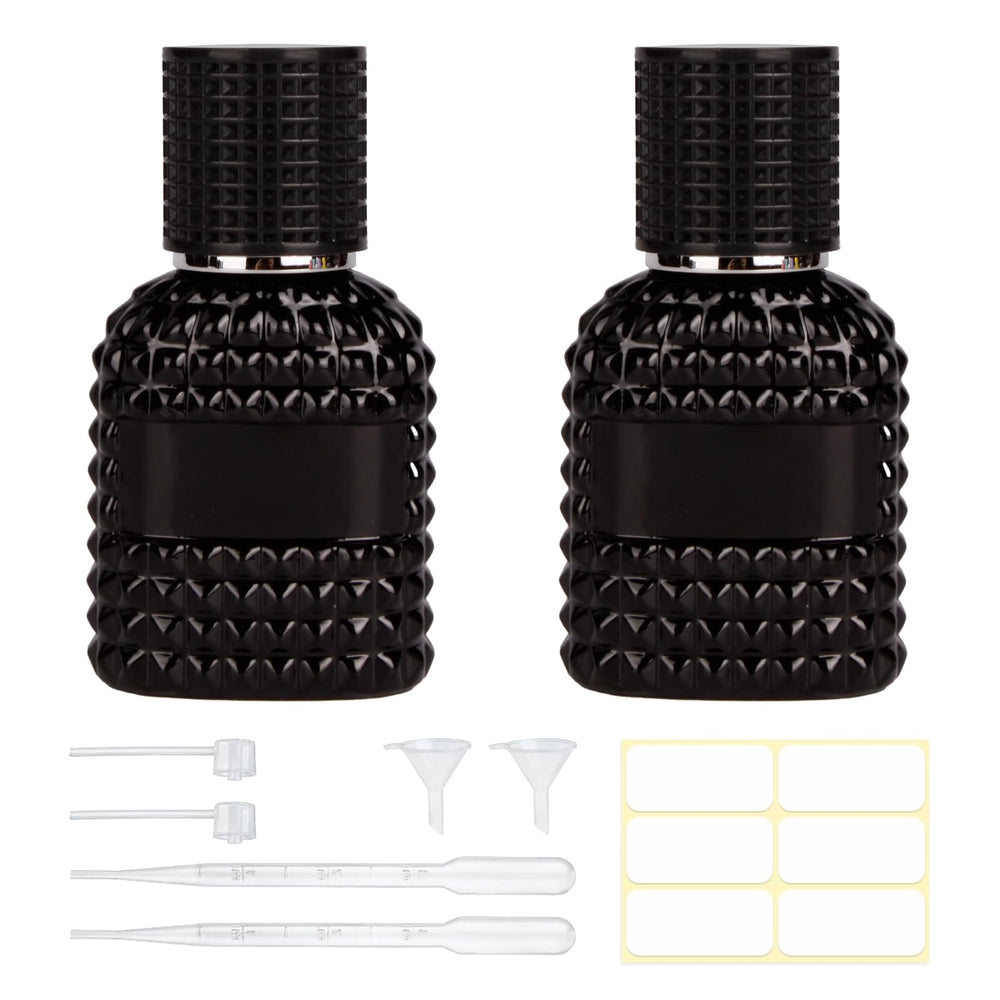 HXRYAGi flacons parfum 30ml vides noir, compacts et portables pour voyager