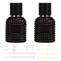 HXRYAGi flacons parfum 30ml vides noir, compacts et portables pour voyager